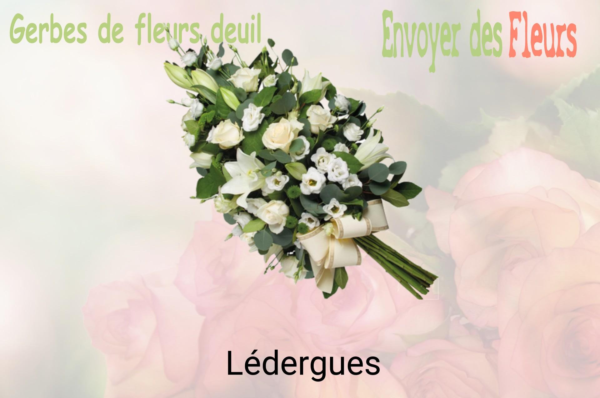 Gerbe de fleurs de deuil livrée à Lédergues